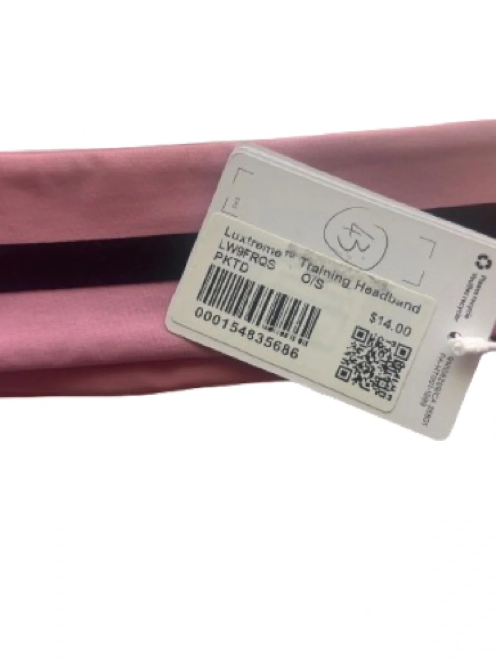 NWT Lululemon athletica Luxtreme Pink Training Headband